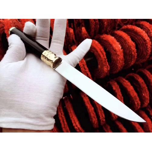 Korean-Style Small Hunting Knife with Ebony Handle