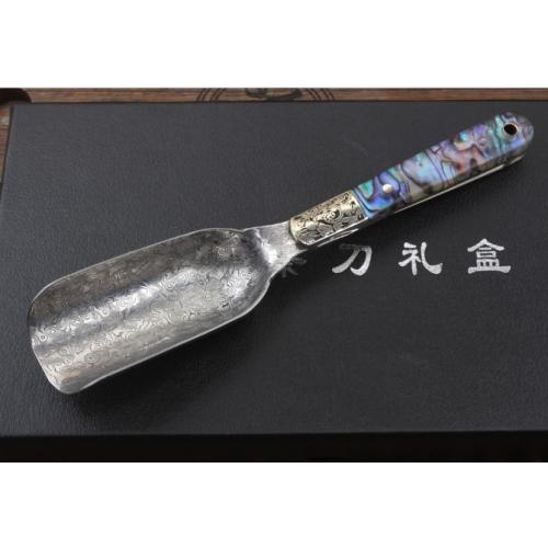 3-Piece Damascus Steel Tea Knife Gift Set with Abalone Shell