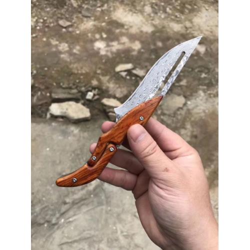 2019 Latest Damascus Folding Knife