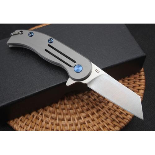 D2 Steel Mini Piggy Quick-Open Keychain Knife