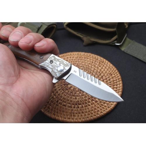 Silver Wolf - Quick-Open Folding Knife (D2 Steel)