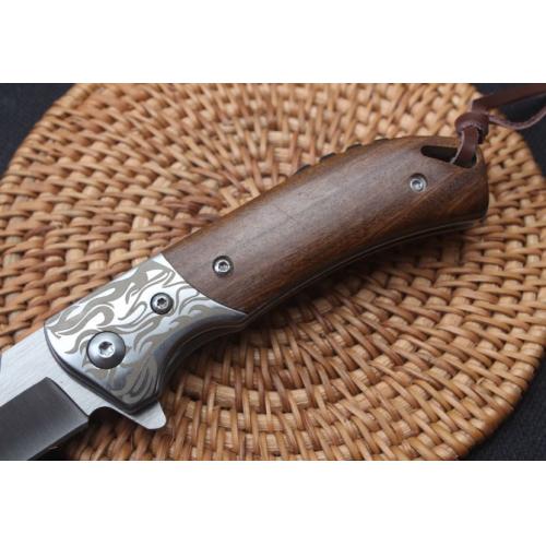 Silver Wolf - Quick-Open Folding Knife (D2 Steel)