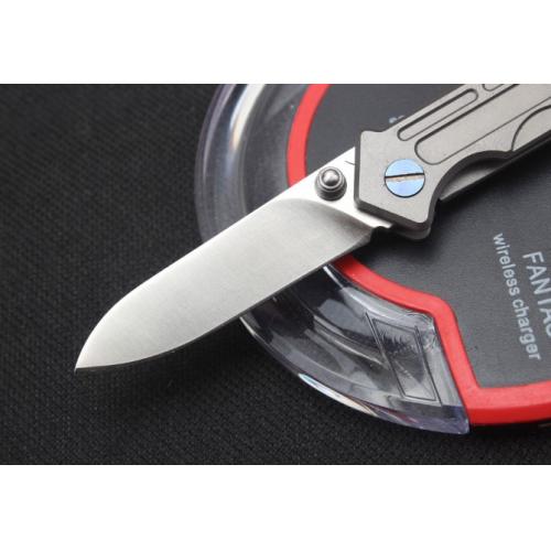 Harley Titanium Keychain Folding Knife (D2 Steel)