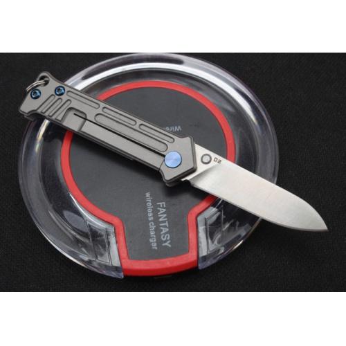 Harley Titanium Keychain Folding Knife (D2 Steel)