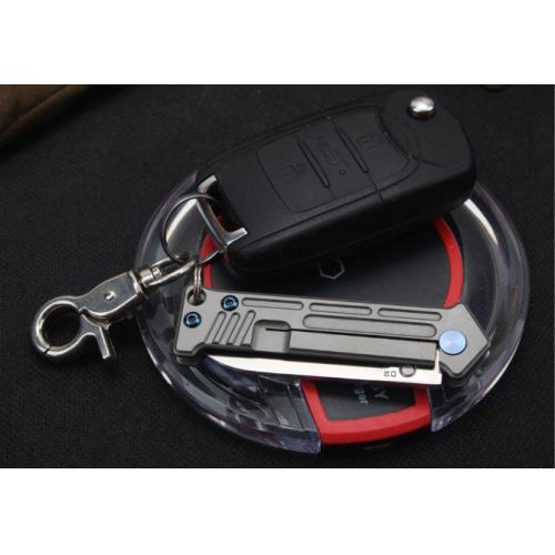 Harley Titanium Keychain Folding Knife (D2 Steel)