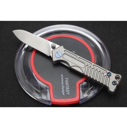 Harley Titanium Keychain Folding Knife (D2 Steel)