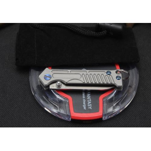 Harley Titanium Keychain Folding Knife (D2 Steel)