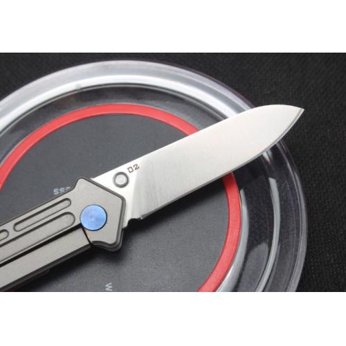 Harley Titanium Keychain Folding Knife (D2 Steel)