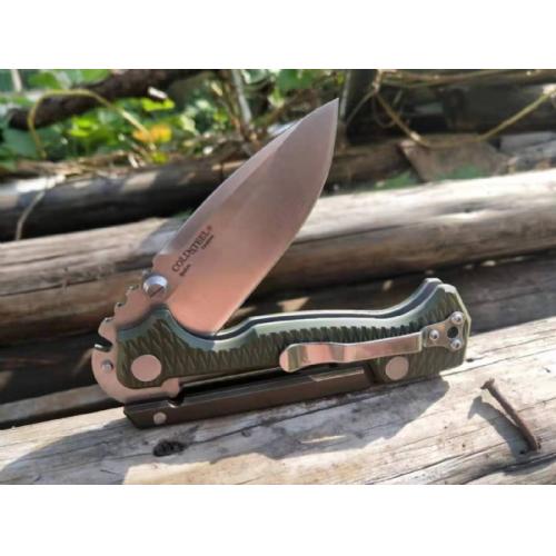 Cold Steel AD-15 Tactical Folding Knife with Green Handle