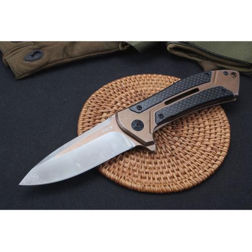 ZT0801 Steel and Carbon Fiber Folding Knife