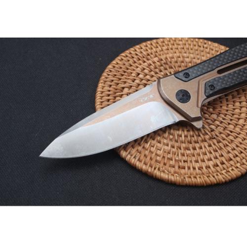 ZT0801 Steel and Carbon Fiber Folding Knife