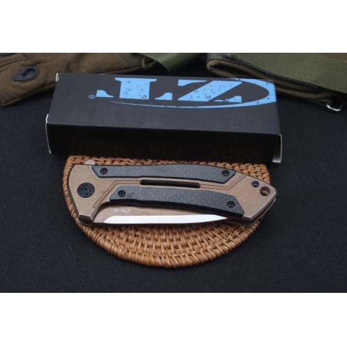 ZT0801 Steel and Carbon Fiber Folding Knife