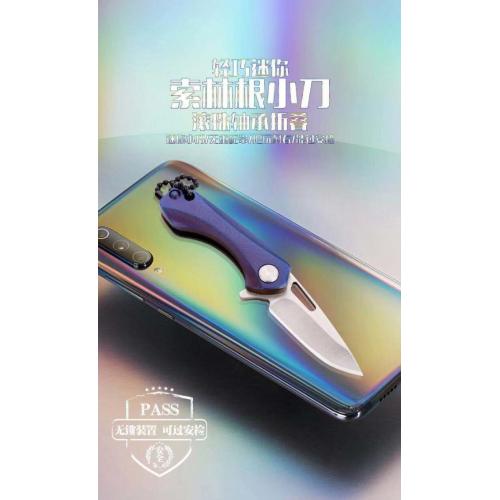 Solingen All-Steel Mini Folding Keychain Knife