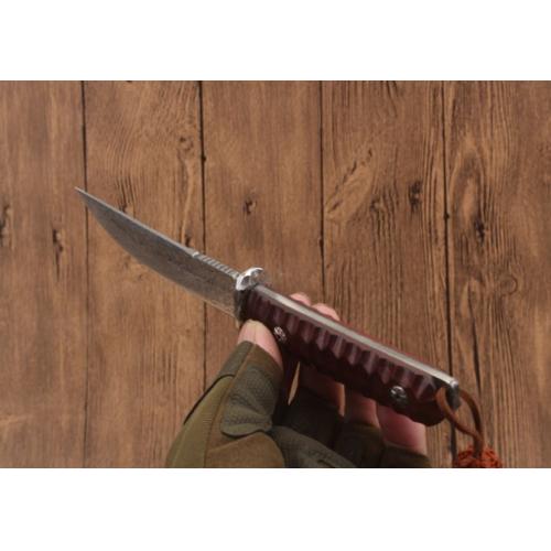 Round Tip Red Sandalwood Damascus Samurai Sword