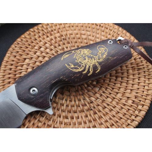 Golden Scorpion Folding Knife