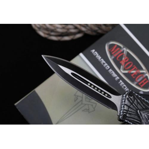 Microtech KG Evil God OTF Knife (Double-Edged, Black)