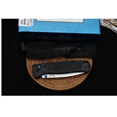 Introducing the New Butterfly 535 Folding Knife with a Black Handle and Partially Serrated Blade