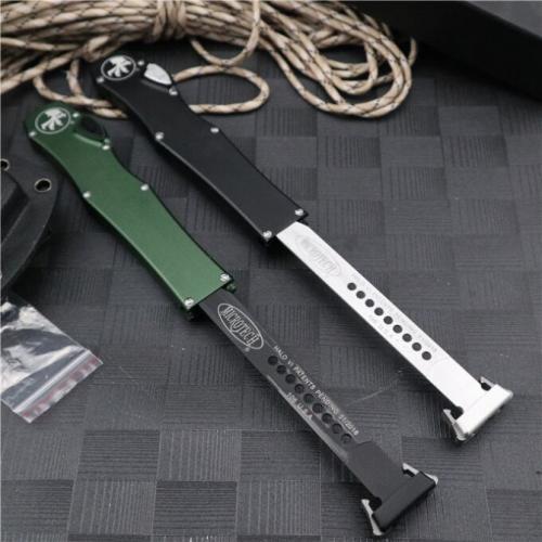 Microtech 150-10 HALO V 6 OTF Knife (Spear Point, Green Handle, Black Blade)