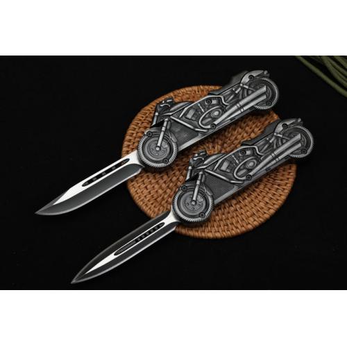 Small Spring-Assisted Motorcycle Knife