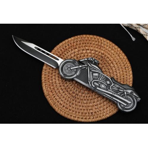 Small Spring-Assisted Motorcycle Knife