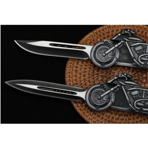 Small Spring-Assisted Motorcycle Knife