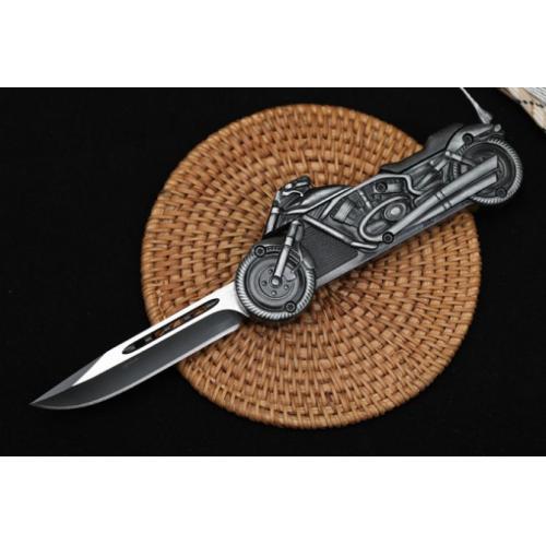 Small Spring-Assisted Motorcycle Knife