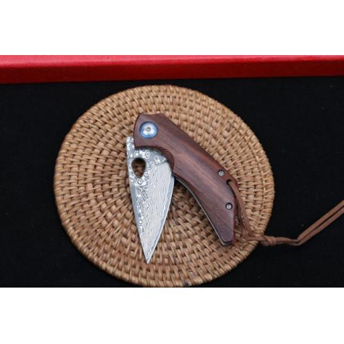 Eagle Beak Damascus Folding Knife