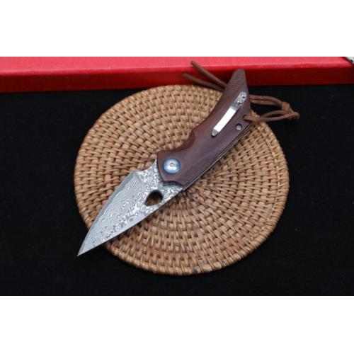 Eagle Beak Damascus Folding Knife