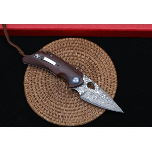 Eagle Beak Damascus Folding Knife