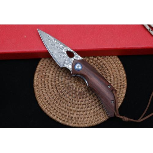 Eagle Beak Damascus Folding Knife