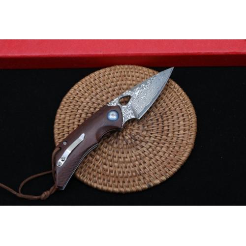 Eagle Beak Damascus Folding Knife