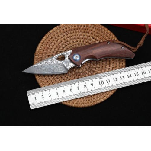 Eagle Beak Damascus Folding Knife