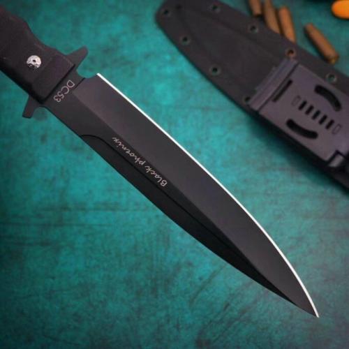 Russian Black Phoenix Tactical Knife - Black Titanium Edition
