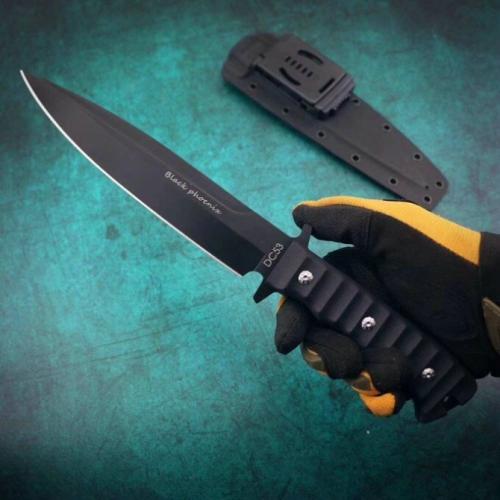 Russian Black Phoenix Tactical Knife - Black Titanium Edition