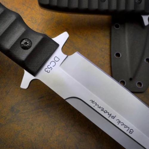 Russian Black Phoenix Tactical Knife with Satin Finish