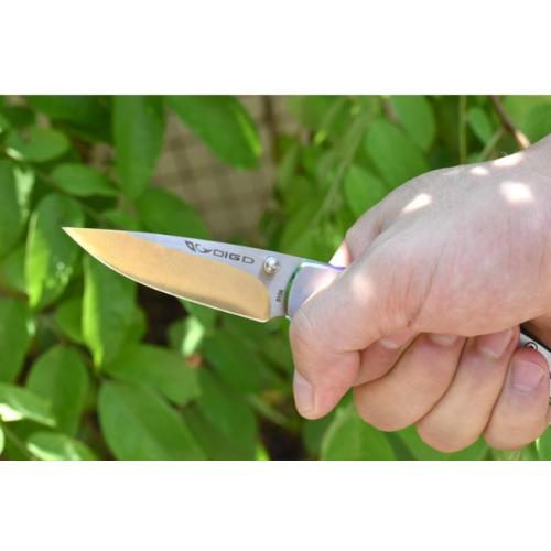 DIGD Steel Handle Tactical Folding Knife