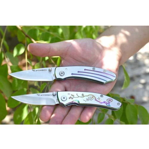 DIGD Steel Handle Tactical Folding Knife