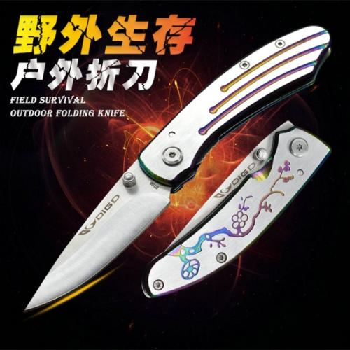 DIGD Steel Handle Tactical Folding Knife