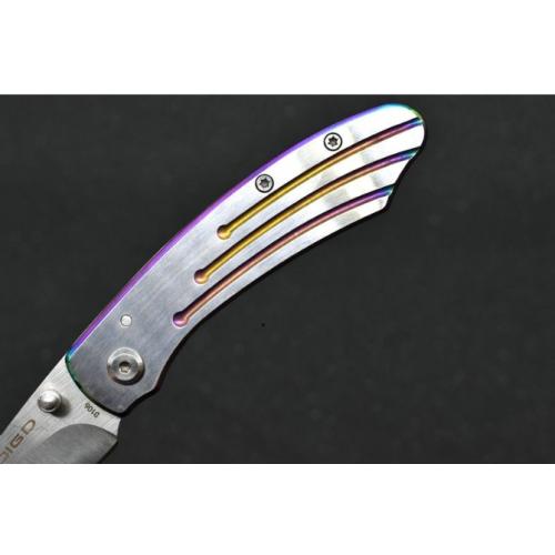 DIGD Steel Handle Tactical Folding Knife