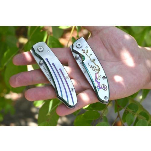DIGD Steel Handle Tactical Folding Knife