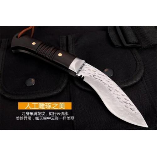 Nepalese Diamond Kukri with Damascus Steel