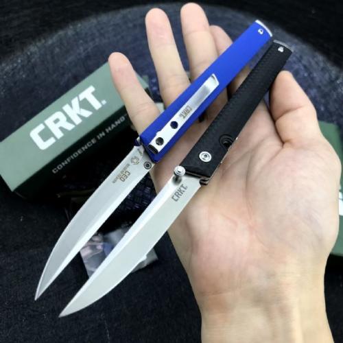 Columbia 7096 Folding Knife with Bearing, Available in Blue and Black Handles