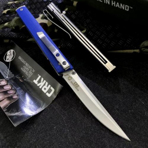 Columbia 7096 Folding Knife with Bearing, Available in Blue and Black Handles