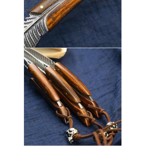 Limited Edition Feather Damascus Steel Knife