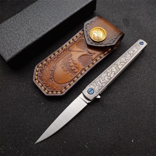 New Bee MS3 Titanium Handle Quick-Open Folding Knife