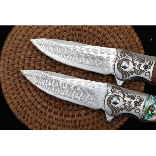 Spirit Monkey - Quick-Open Damascus Folding Knife