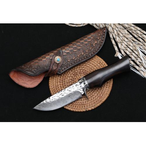 Damascus Hunting Bowie Knife