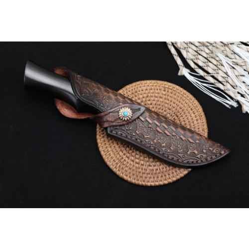 Damascus Hunting Bowie Knife