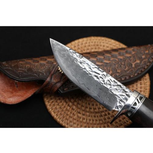 Damascus Hunting Bowie Knife