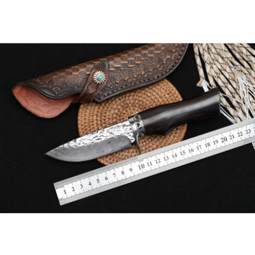 Damascus Hunting Bowie Knife